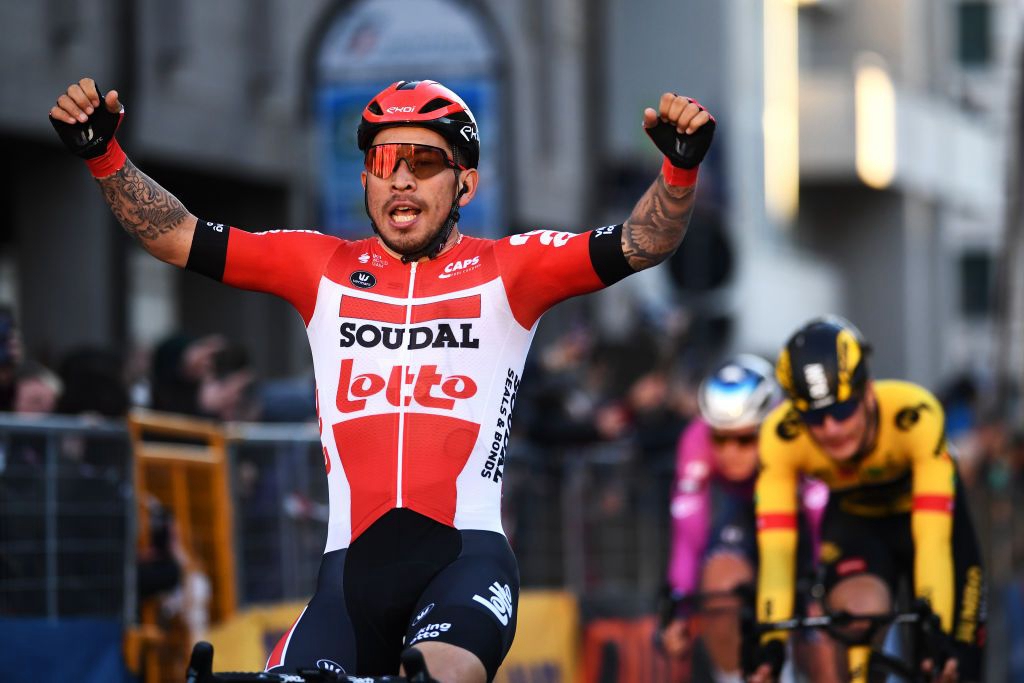  Caleb Ewan feiert seinen dritten Saisonsieg.